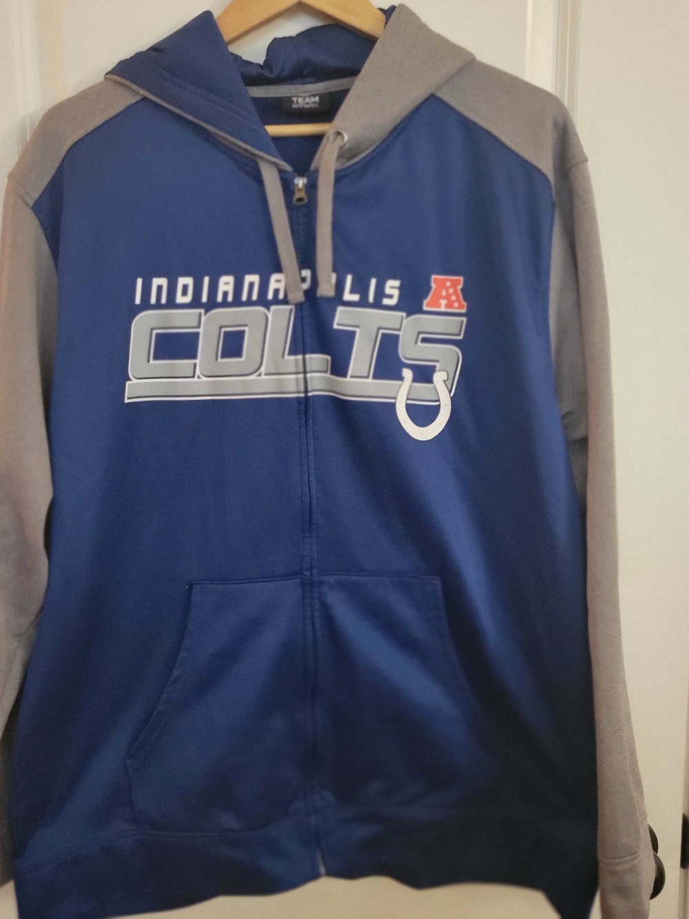 NFL Indianapolis Colts Blue and Gray Full-Zip Hoodie
